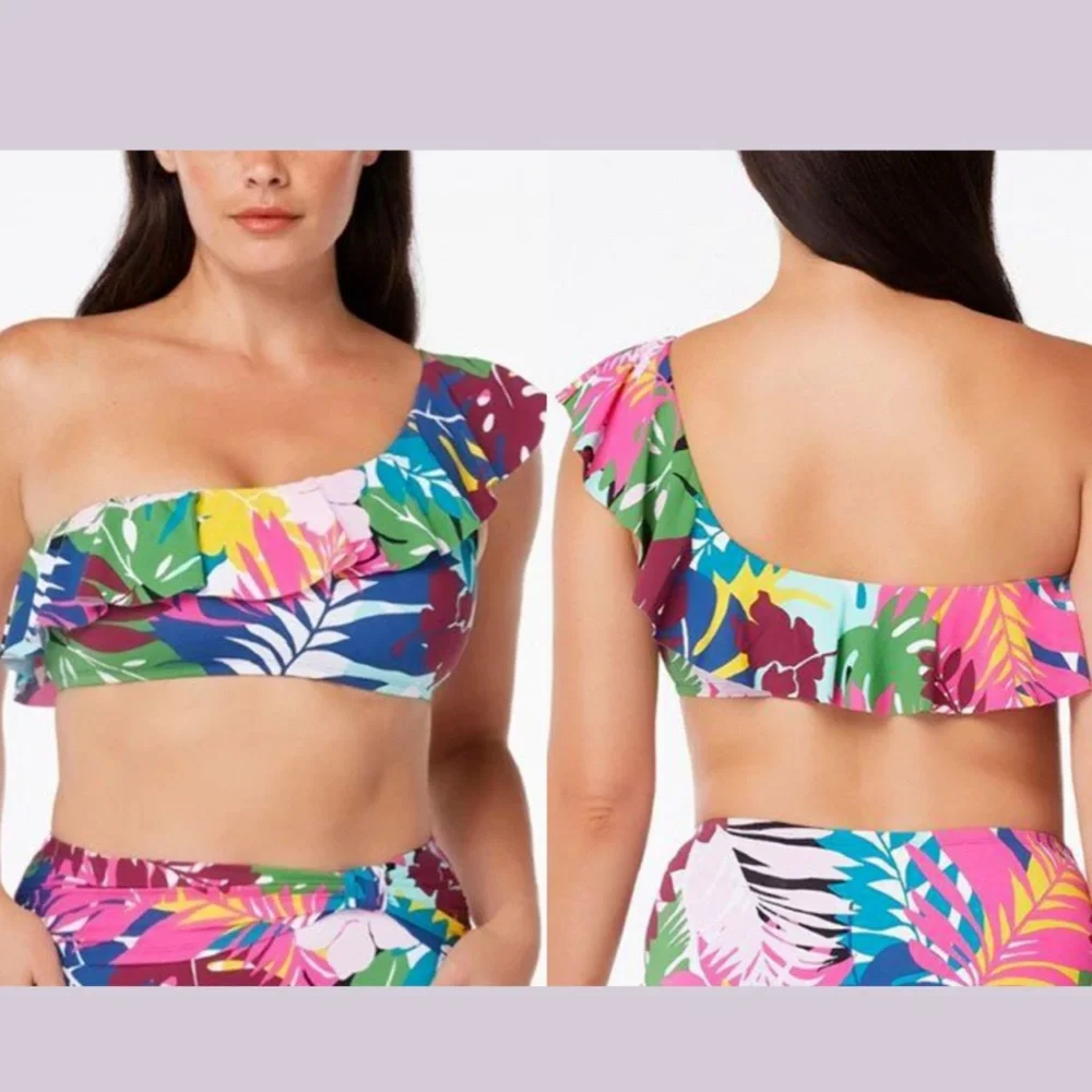 NWT $85 Bleu Rod Beattie [ 6 ] On A Brighter‎ Note Ruffle One Shoulder Top